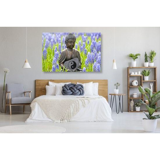 Obraz Buddha na levandulové louce