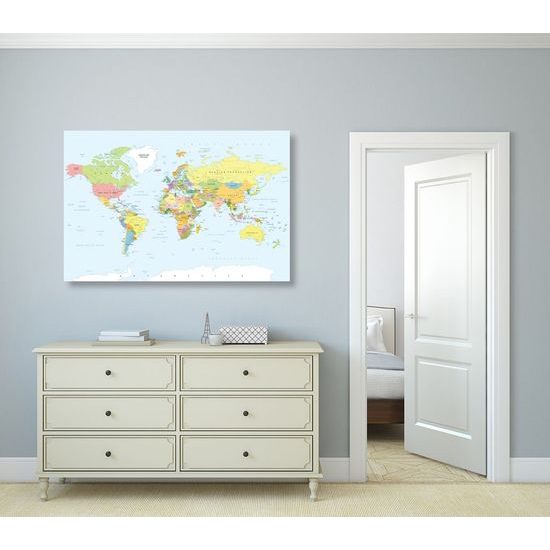 Obraz všeobecná mapa světa