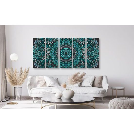 5-dílný obraz Mandala plná lásky