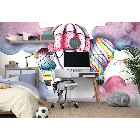 Tapeta nádherné balóny v akvarelovém provedení