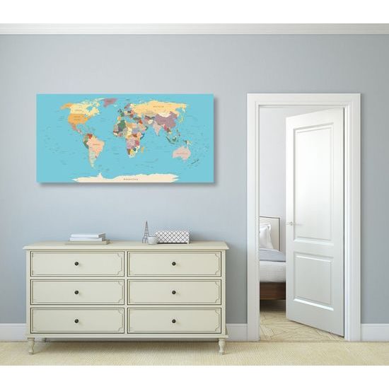 Obraz klasická mapa světa