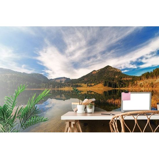 Samolepící fototapeta odraz podzimní přírody v jezeře