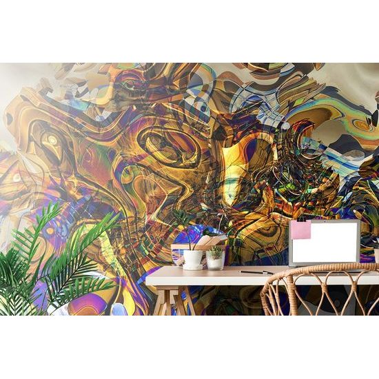 Tapeta zlaté abstraktní umění