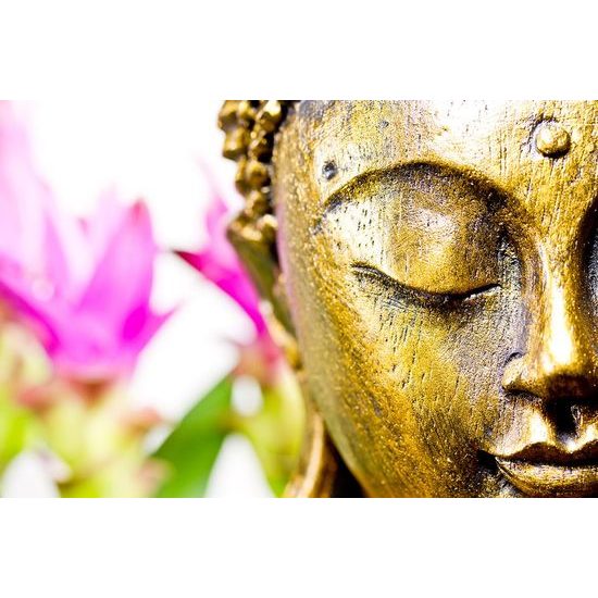 Tapeta bronzová tvář rozjímajícího Buddhy