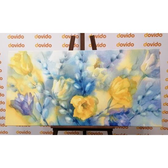 Obraz krásné tulipány v akvarelovém provedení