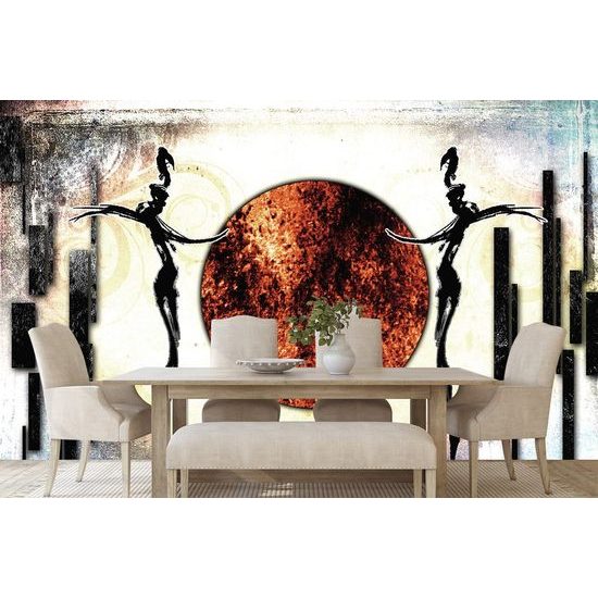 Samolepící tapeta tanec v africkém provedení