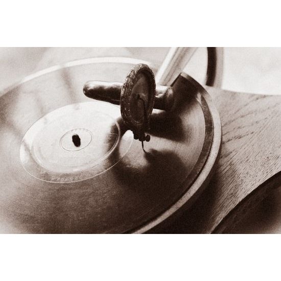 Obraz gramofon ve vintage provedení