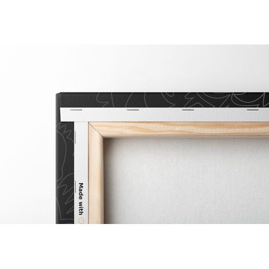 Obraz exotická Mandala v černobílém provedení