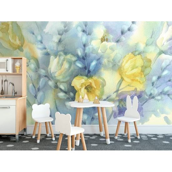 Tapeta krásné tulipány v akvarelovém provedení