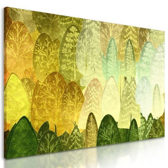 Obraz pohádkově nesouměrné stromy