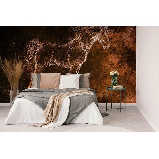 Zajímavá tapeta kůň na abstraktním pozadí