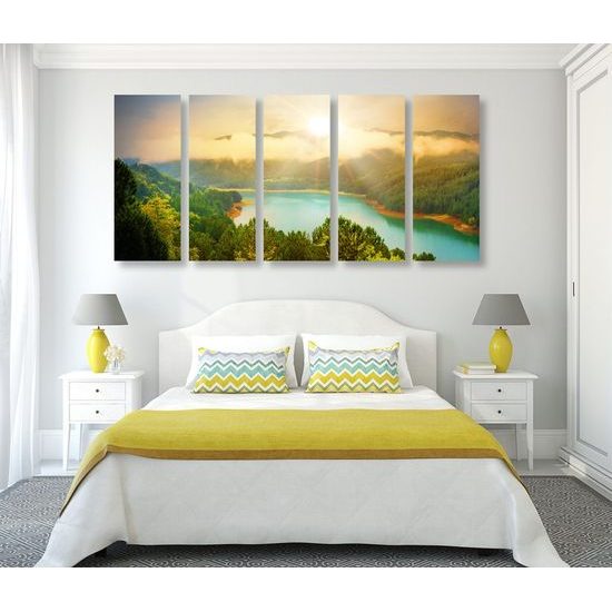 5-dílný obraz nádherný pohled na letní přírodu