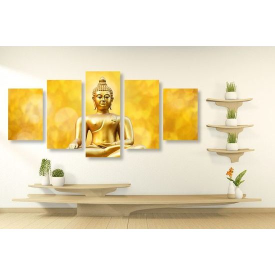 5-dílný obraz Buddha