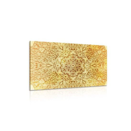 Obraz krásná etnická Mandala ve zlatém provedení