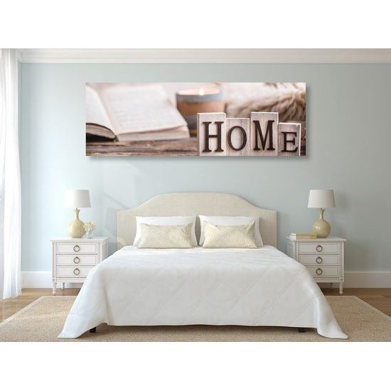 Obraz umělecké zátiší s nápisem Home