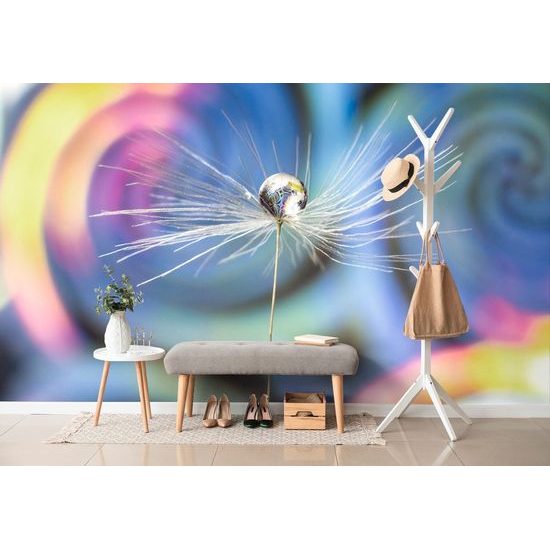 Samolepící fototapeta nádherná kapka na barevném pozadí