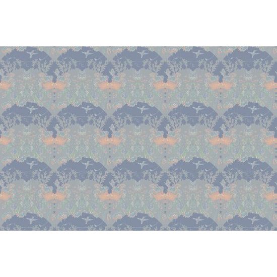 Samolepící tapeta magická louka na šedém pozadí