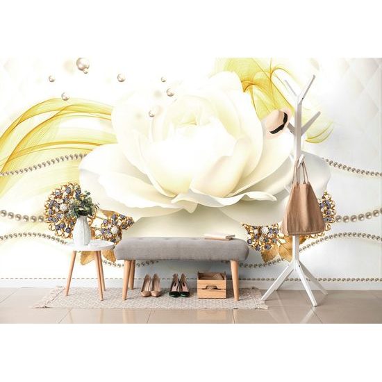 Tapeta půvabná růže v elegantním provedení