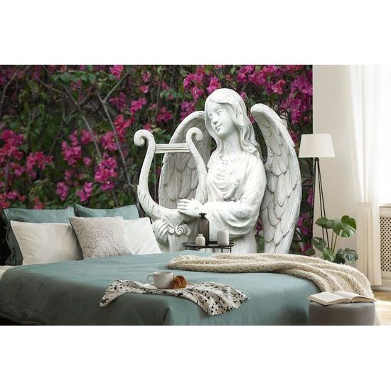 Samolepící fototapeta socha anjela s harfou