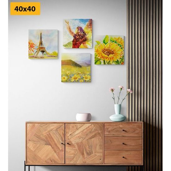 Set obrazů zářivé momenty života
