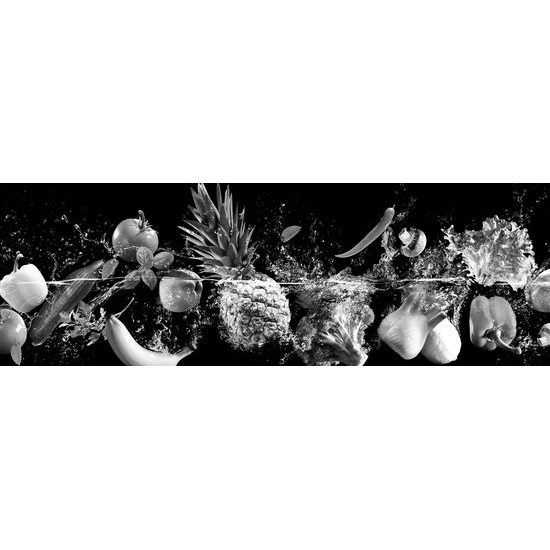 Obraz černobílé ovoce ve vodě