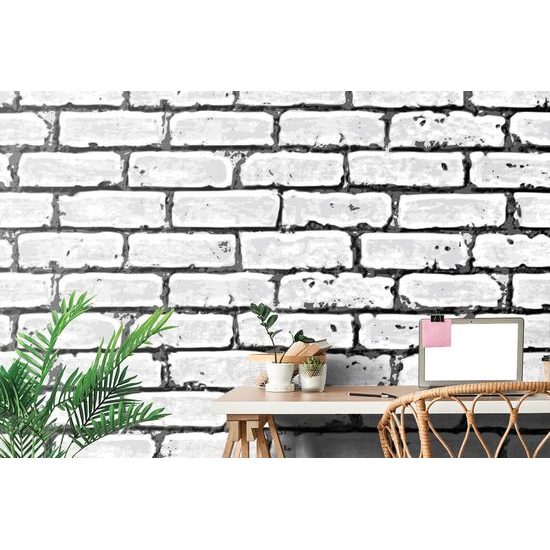 Tapeta šedá cihlová zeď