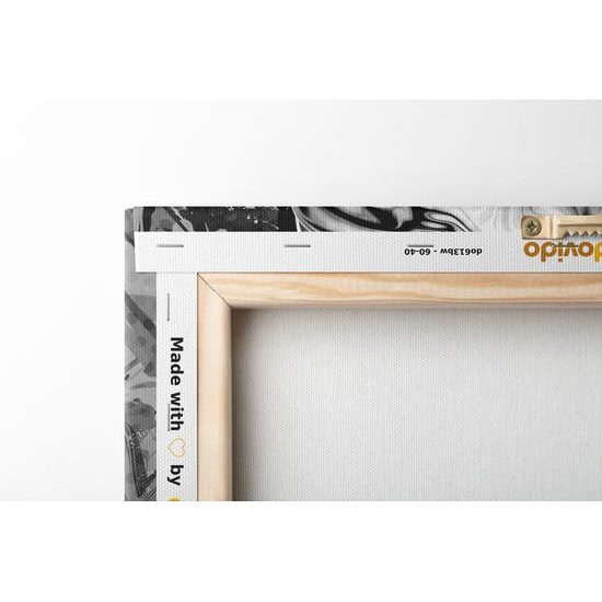 Obraz rozzlobený buldoček v černobílém provedení