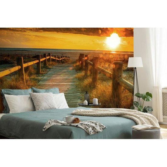 Okouzlující fototapeta západ slunce u oceánu