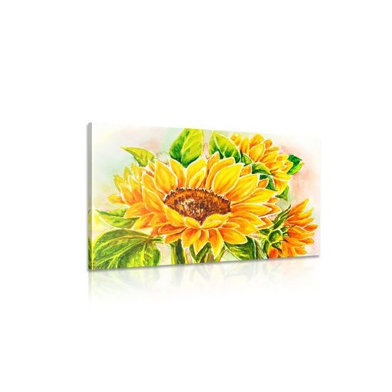 Obraz krásná malba slunečnice
