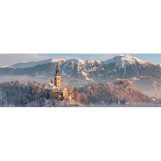 Obraz kostel ve slovinském Bledu
