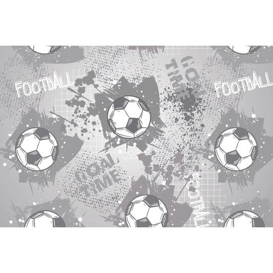 Samolepící tapeta fotbalový míč na šedém pozadí