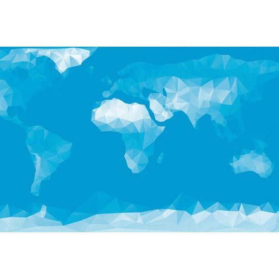Samolepící tapeta mapa světa tvořená mnohoúhelníky
