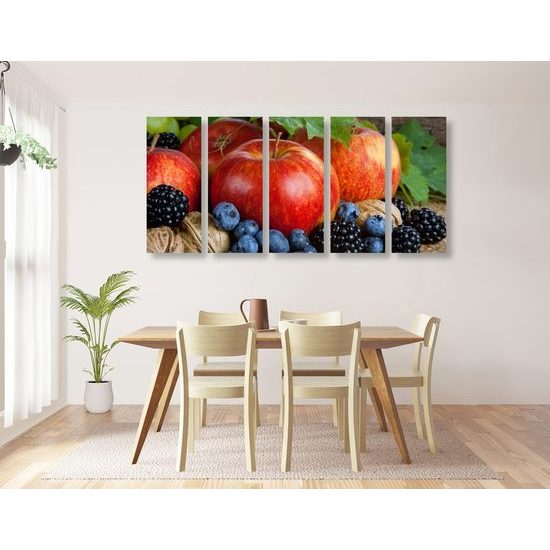 5-dílný obraz chutné zátiší