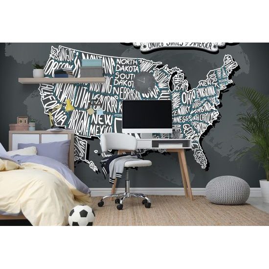 Samolepící tapeta abstraktní mapa USA