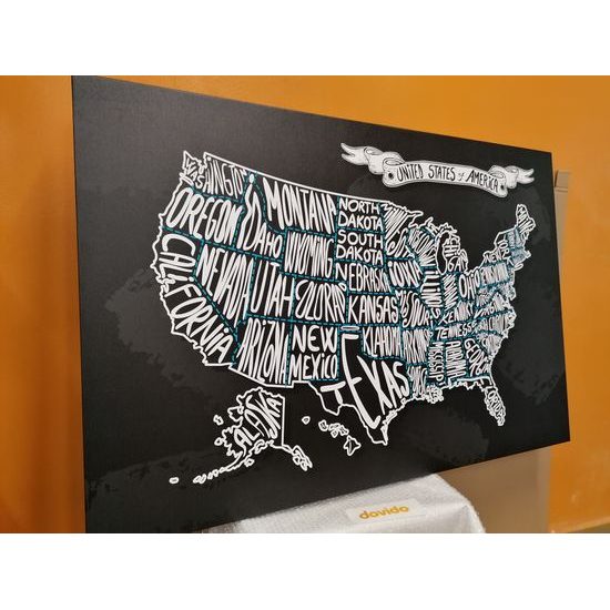Obraz abstraktní mapa USA