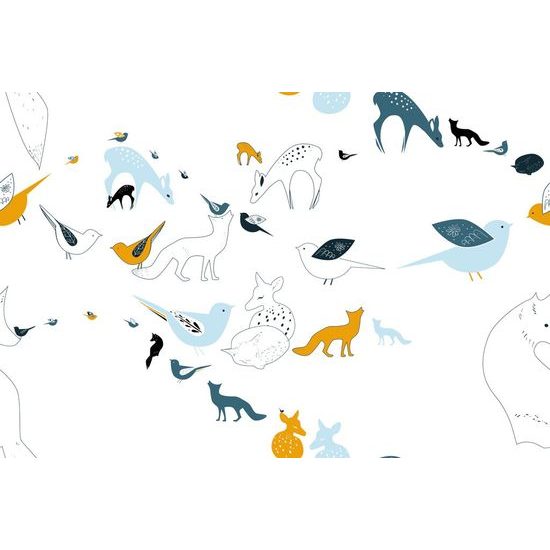 Samolepící tapeta zvířátka v lese