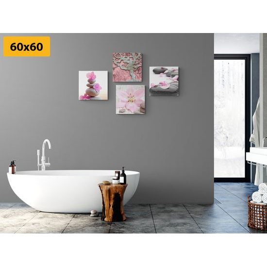 Set obrazů Feng Shui v něžném provedení