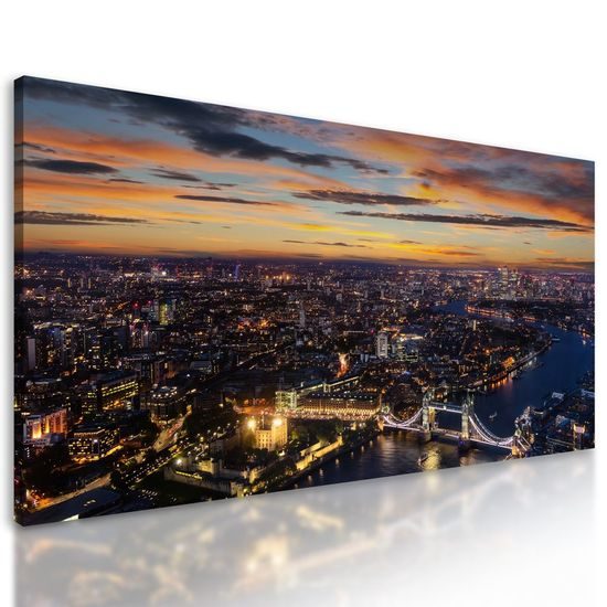 Obraz ptačí perspektiva nad Londýnem