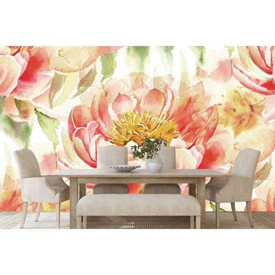 Okouzlující tapeta rozkvetlé pivoňky