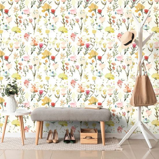 Tapeta abstraktní žluté květiny