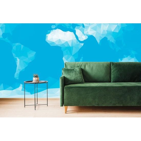 Tapeta mapa světa tvořená mnohoúhelníky