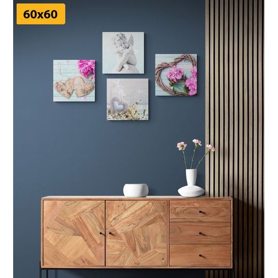 Set obrazů roztomilé vintage prvky