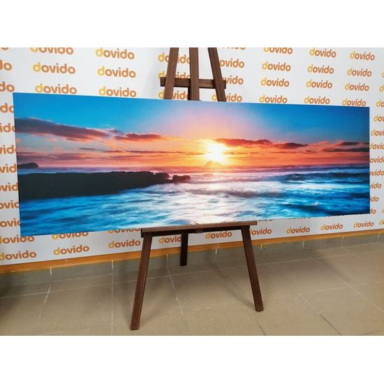 Obraz nezapomenutelný západ slunce u moře