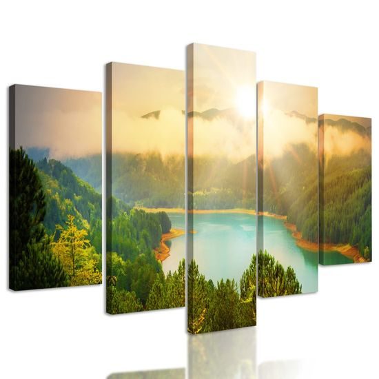 5-dílný obraz překrásný pohled na letní přírodu