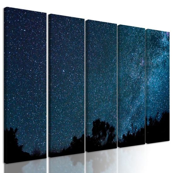 5-dílný obraz nepřebadaný vesmír