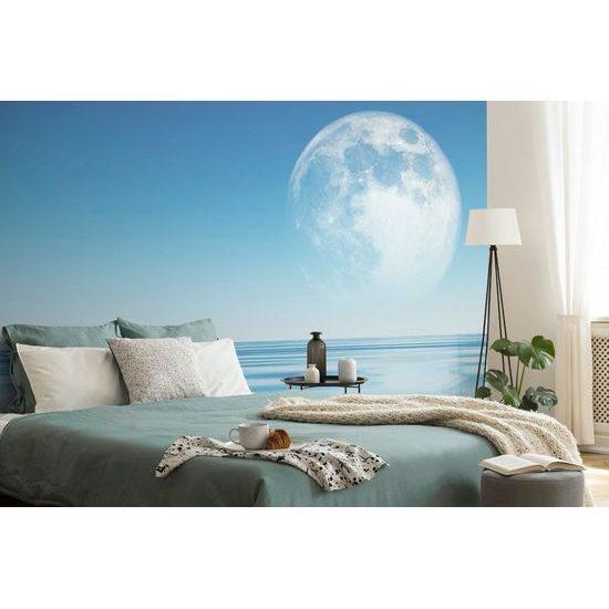 Samolepící tapeta měsíc nad mořskou hladinou