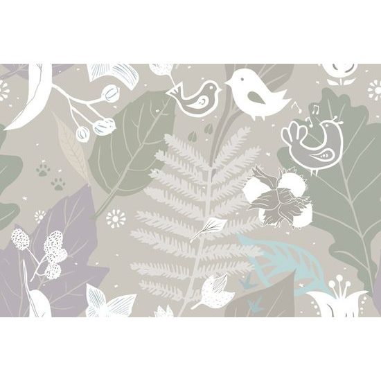 Samolepící tapeta folklórní motiv v zeleném provedení