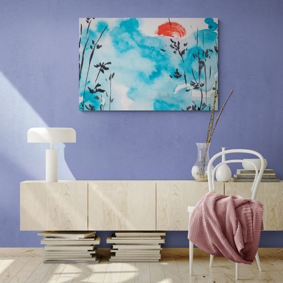 Obraz azurová obloha v akvarelovém provedení