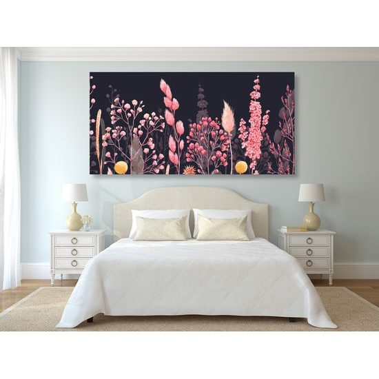 Obraz růžová rozmanitost trav