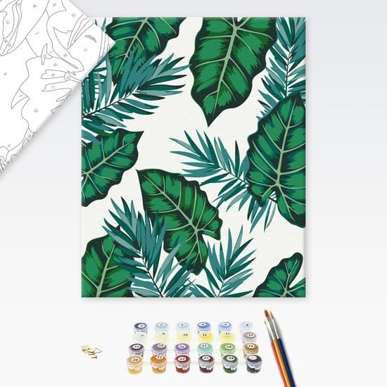 Malování podle čísel exotické listy